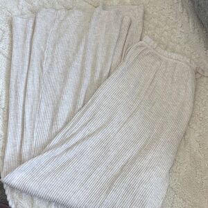 Ribbed knit pajama pants